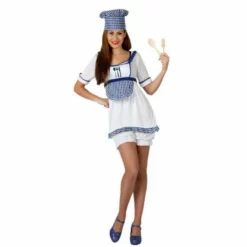 Disfracesjarana Disfraz De Cocinera Azul Para Mujer