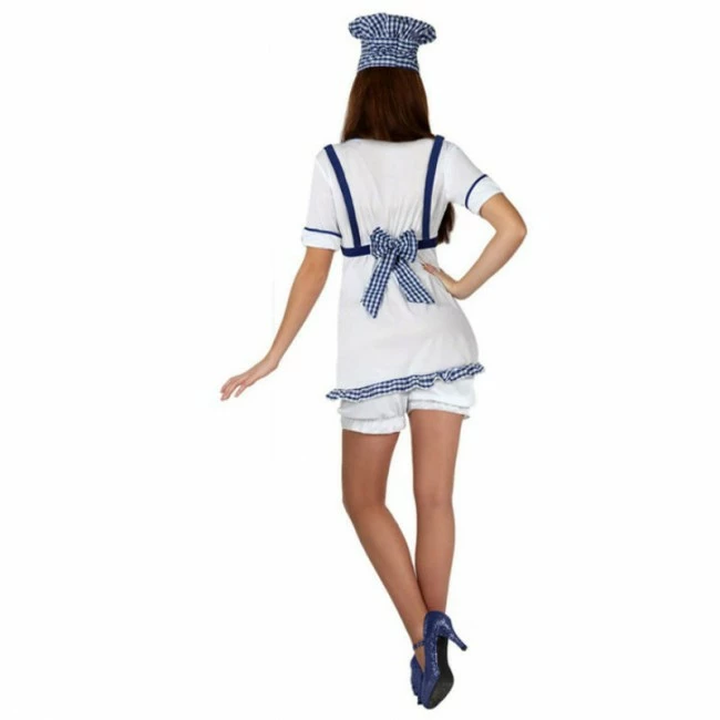 Disfracesjarana Disfraz De Cocinera Azul Para Mujer 2 Disfracesjarana Disfraz De Cocinera Azul Para Mujer - Imagen 2