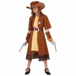 Disfracesjarana Disfraz De Vaquera Marrón Niña