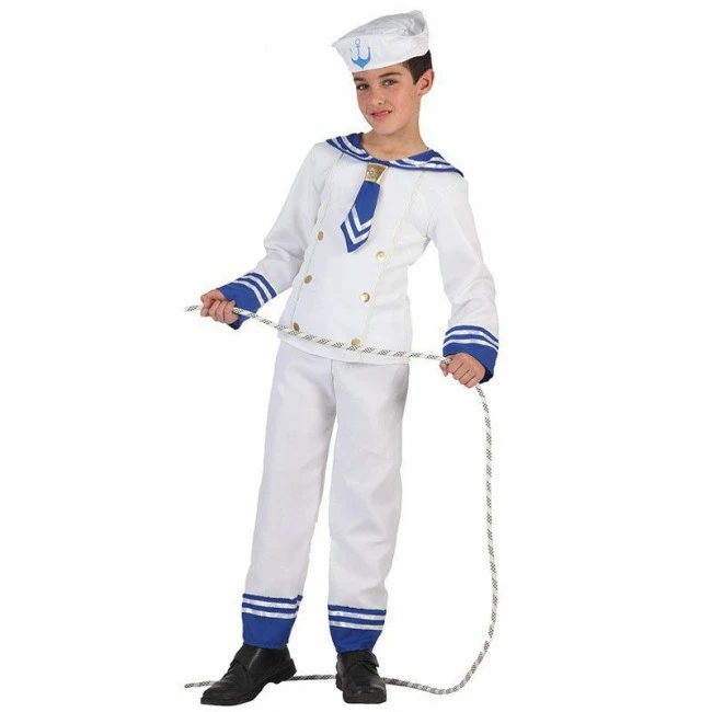Disfracesjarana Disfraz De Marinero Blanco Niño 1 Disfracesjarana Disfraz De Marinero Blanco Niño
