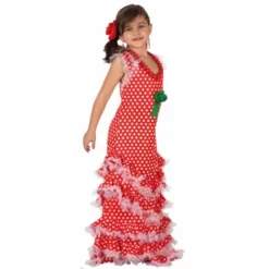 Disfracesjarana Disfraz De Niña Sevillana Rojo