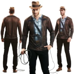Disfracesjarana Disfraz Camiseta Indiana Jones Adulto