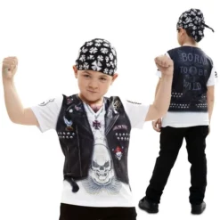 Disfracesjarana Disfraz Camiseta Motorista Para Niño