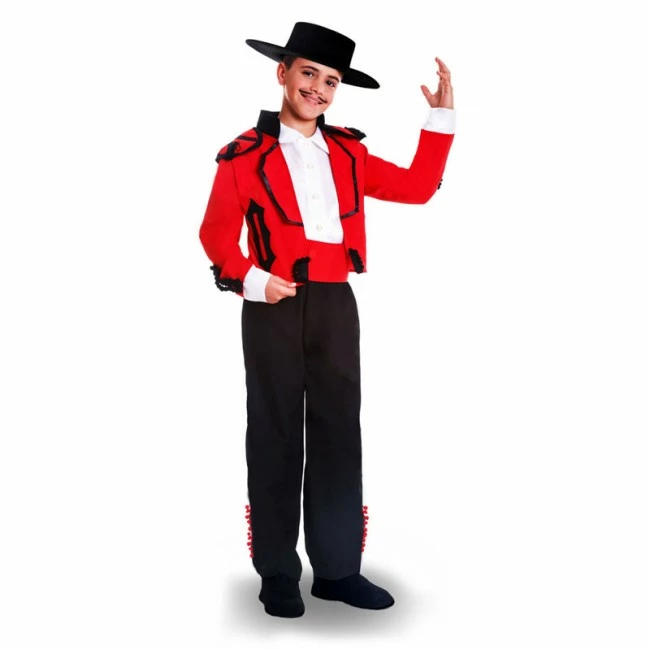 Disfracesjarana Disfraz De Cordobés Rojo Para Niño 1 Disfracesjarana Disfraz De Cordobés Rojo Para Niño