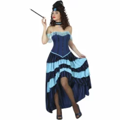 Disfracesjarana Disfraz De Cabaret Azul Para Mujer