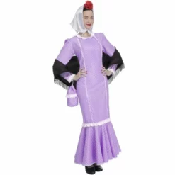 Disfracesjarana Disfraz De Chulapa Lila Para Mujer