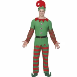 Disfracesjarana Disfraz De Elfo Papá Noel Para Hombre