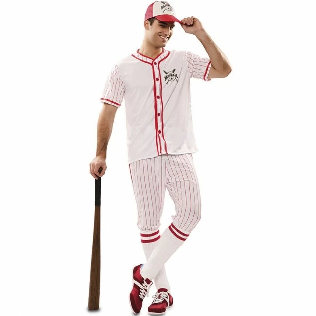 Disfracesjarana Disfraz De Jugador De Béisbol Retro Para Hombre 1 Disfracesjarana Disfraz De Jugador De Béisbol Retro Para Hombre