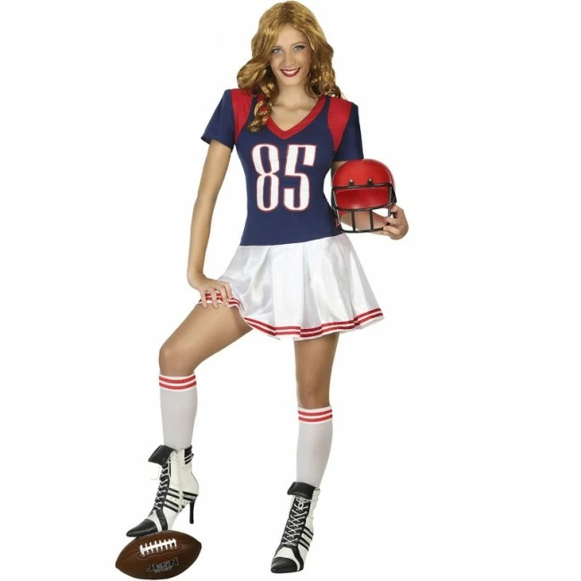 Disfracesjarana Disfraz De Jugadora Rugby Azul Para Mujer 1 Disfracesjarana Disfraz De Jugadora Rugby Azul Para Mujer