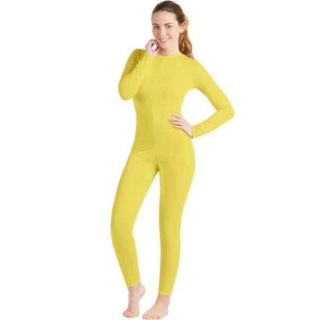 Disfracesjarana Disfraz De Maillot Amarillo Spandex Para Mujer 1 Disfracesjarana Disfraz De Maillot Amarillo Spandex Para Mujer