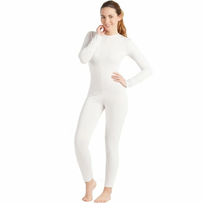 Disfracesjarana Disfraz De Maillot Blanco Spandex Para Mujer 1 Disfracesjarana Disfraz De Maillot Blanco Spandex Para Mujer
