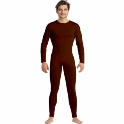Disfracesjarana Disfraz De Maillot Marrón Spandex Para Hombre