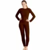 Disfracesjarana Disfraz De Maillot Marrón Spandex Para Mujer
