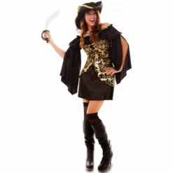 Disfracesjarana Disfraz De Pirata Dorada Para Mujer