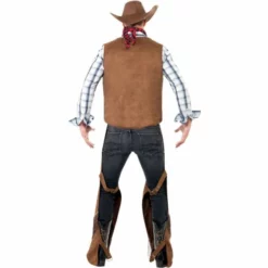 Disfracesjarana Disfraz De Vaquero Deluxe Para Hombre -Disfraces Adultos Ventas disfraz de vaquero deluxe para hombre espalda