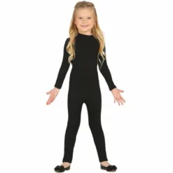 Disfracesjarana Disfraz De Maillot Negro Spandex Infantil