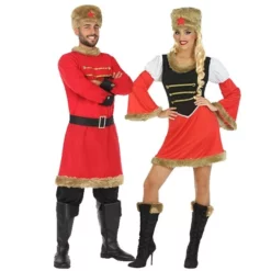 Disfracesjarana Pareja Rusos Rojos Adulto