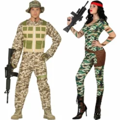 Disfracesjarana Pareja Militares Camuflaje